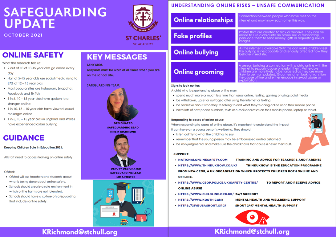 Safeguarding Newsletter October 2021