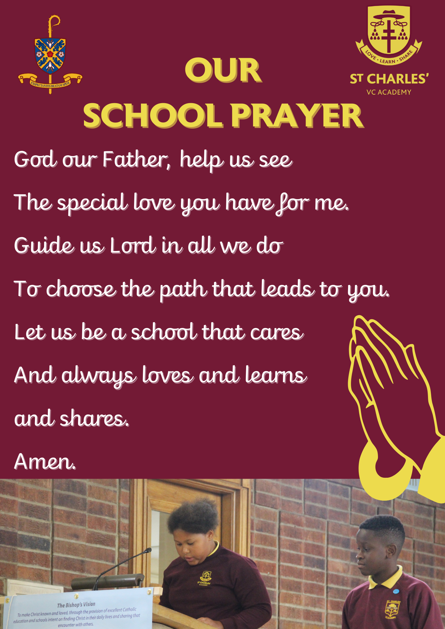 OUR SCHOOL PRAYER STC