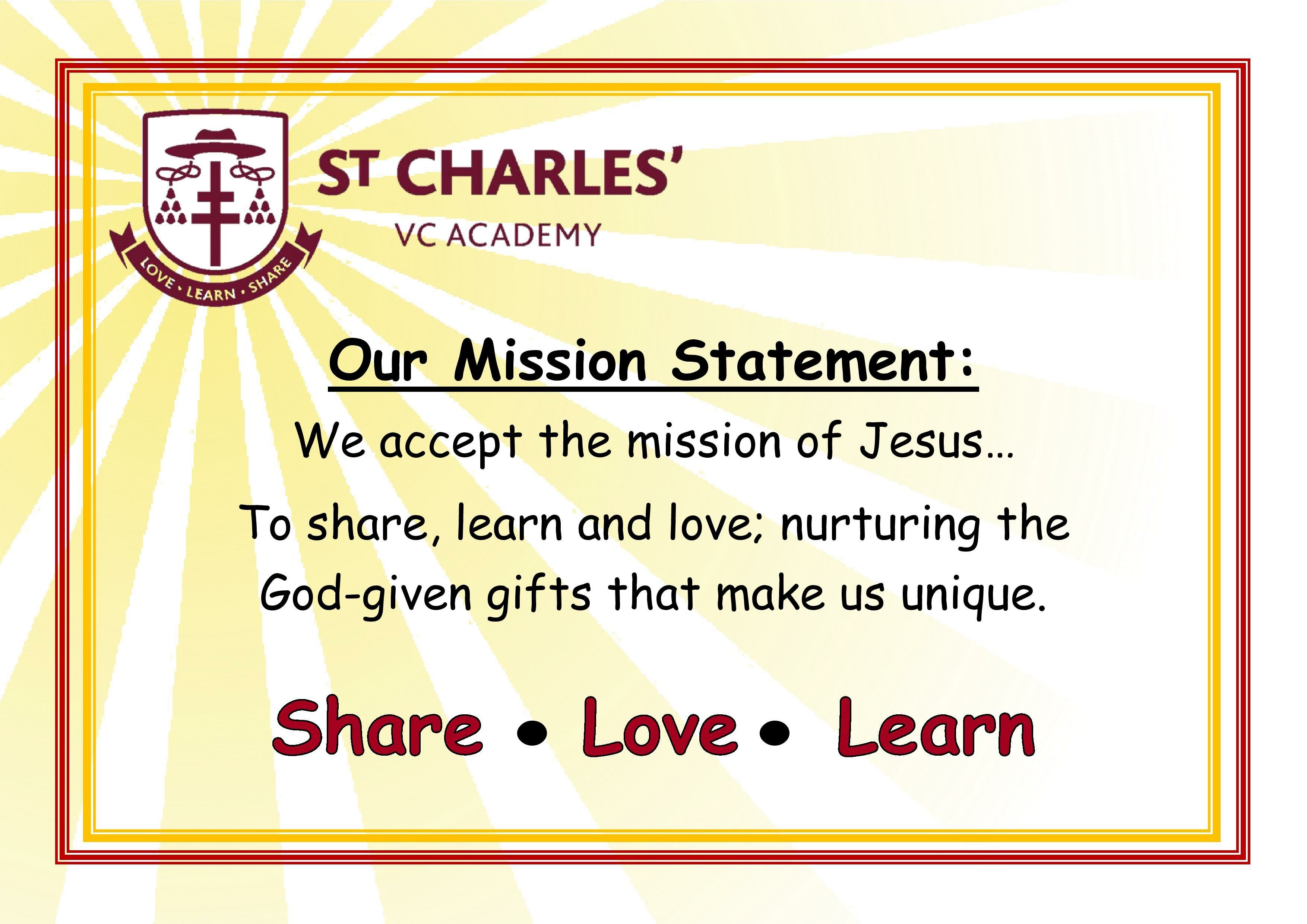 St Charles Mission Statement Updated May 2020 Landscape